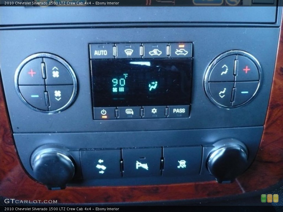 Ebony Interior Controls for the 2010 Chevrolet Silverado 1500 LTZ Crew Cab 4x4 #38914442