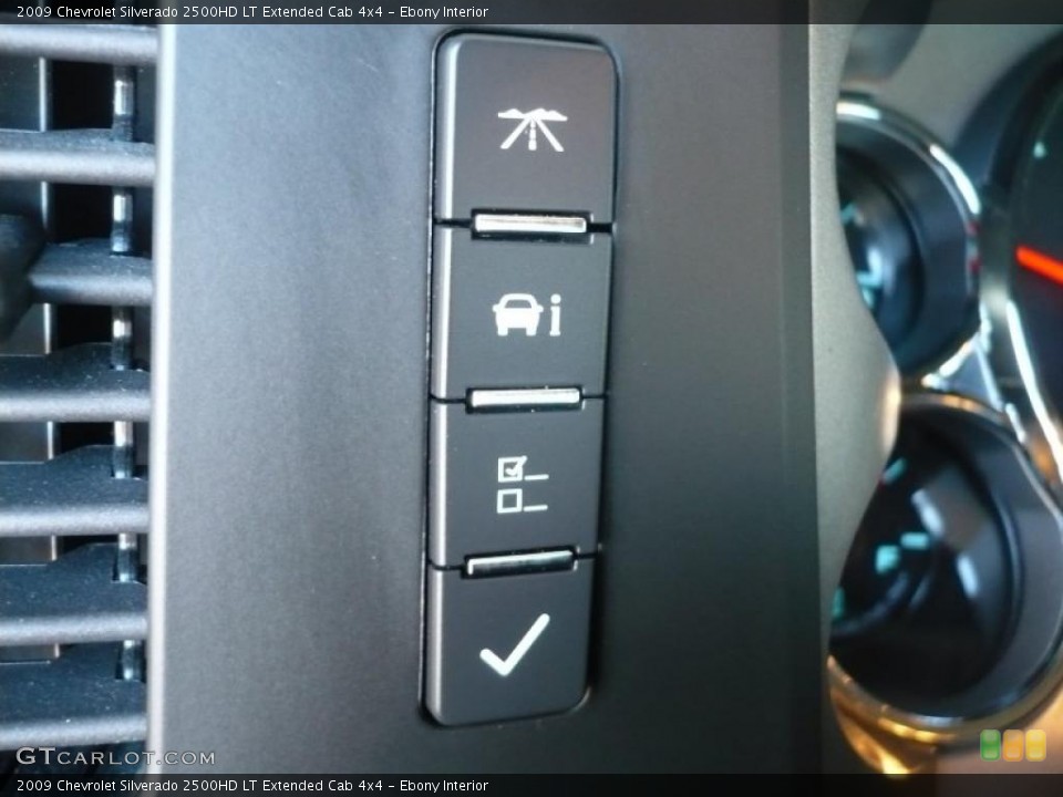 Ebony Interior Controls for the 2009 Chevrolet Silverado 2500HD LT Extended Cab 4x4 #38914574