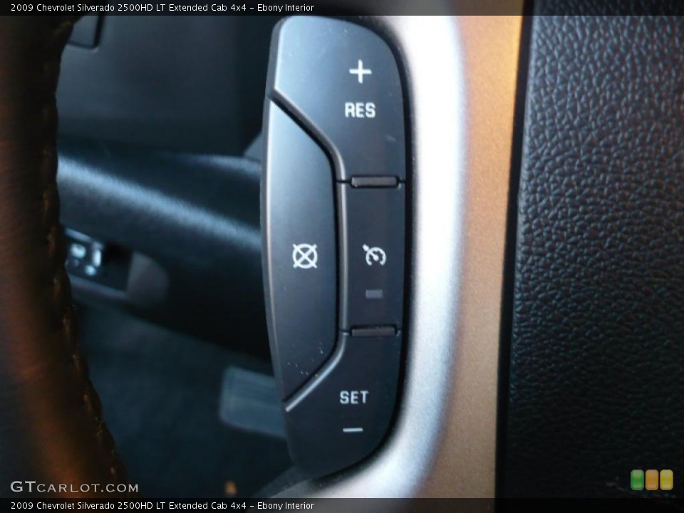 Ebony Interior Controls for the 2009 Chevrolet Silverado 2500HD LT Extended Cab 4x4 #38914578