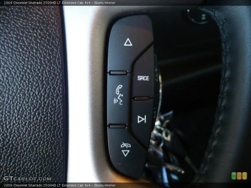Ebony Interior Controls for the 2009 Chevrolet Silverado 2500HD LT Extended Cab 4x4 #38914582