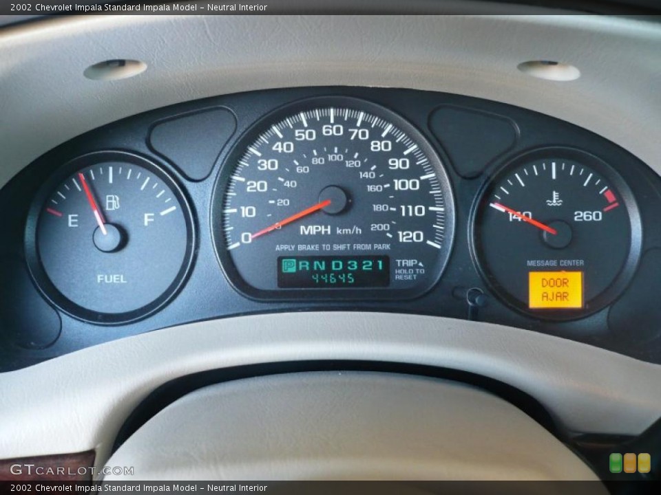 Neutral Interior Gauges for the 2002 Chevrolet Impala  #38915786