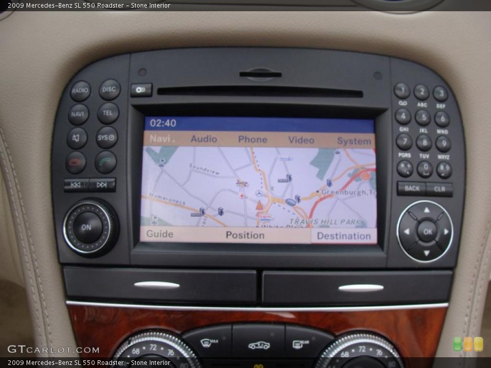 Stone Interior Navigation for the 2009 Mercedes-Benz SL 550 Roadster #38919558
