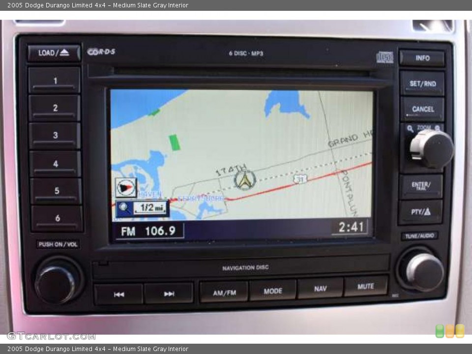 Medium Slate Gray Interior Navigation for the 2005 Dodge Durango Limited 4x4 #38921310
