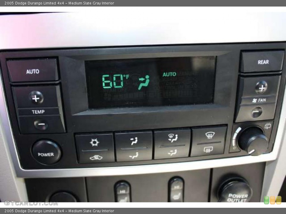 Medium Slate Gray Interior Controls for the 2005 Dodge Durango Limited 4x4 #38921406
