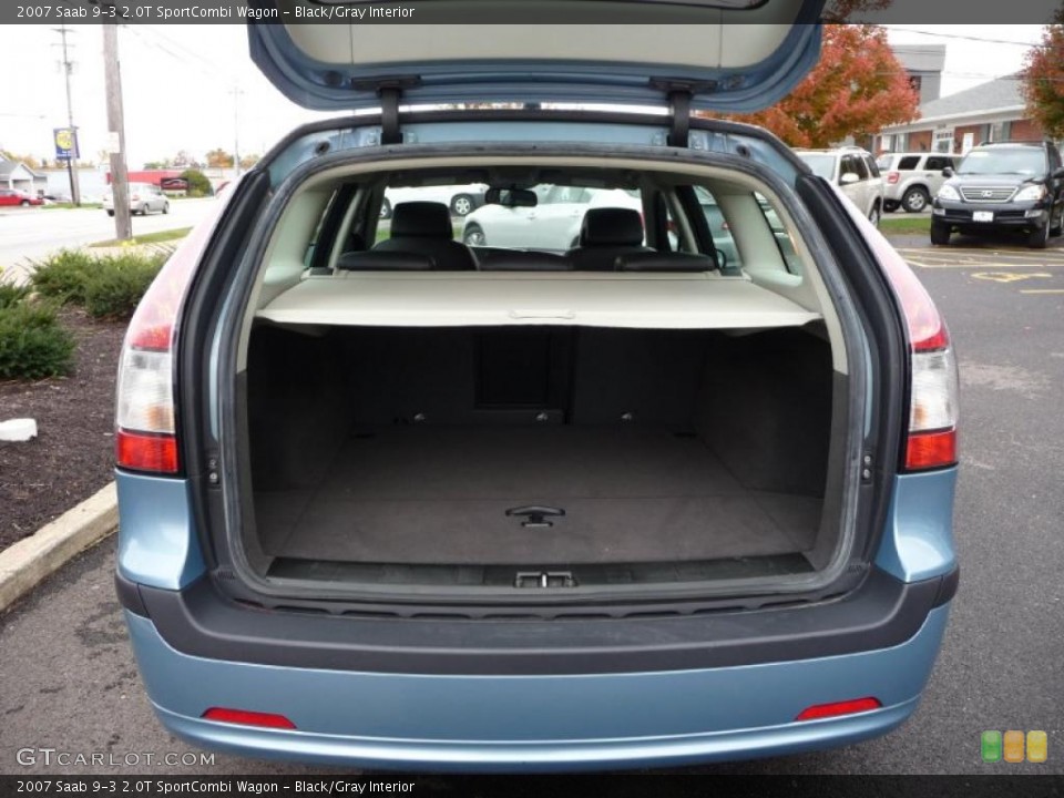 Black/Gray Interior Trunk for the 2007 Saab 9-3 2.0T SportCombi Wagon #38921466