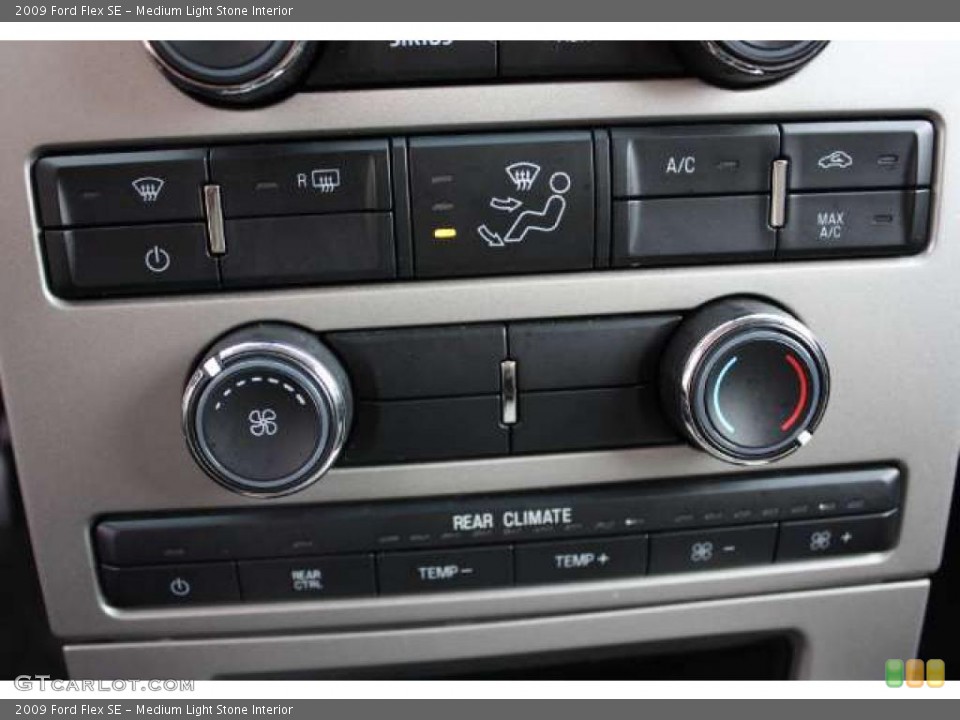 Medium Light Stone Interior Controls for the 2009 Ford Flex SE #38922282