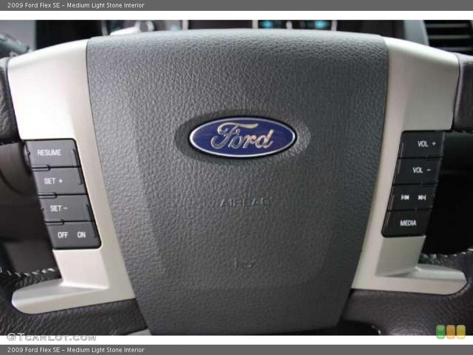 Medium Light Stone Interior Controls for the 2009 Ford Flex SE #38922314