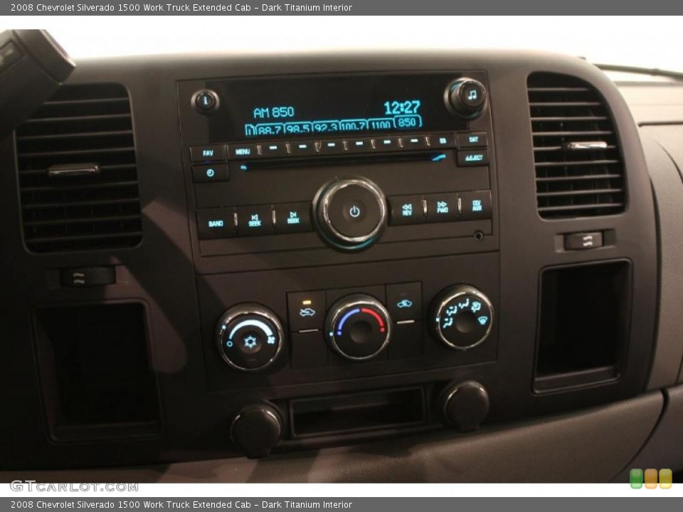 Dark Titanium Interior Controls for the 2008 Chevrolet Silverado 1500 Work Truck Extended Cab #38926174