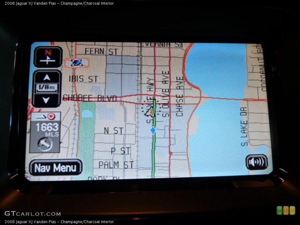 Champagne/Charcoal Interior Navigation for the 2008 Jaguar XJ Vanden Plas #38928218