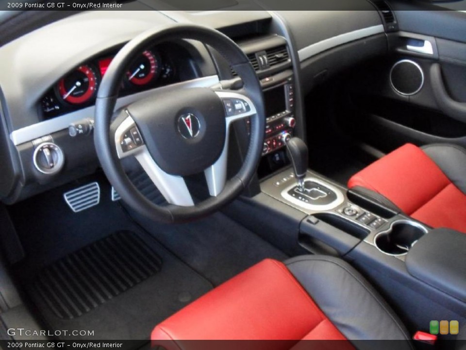 Onyx/Red 2009 Pontiac G8 Interiors