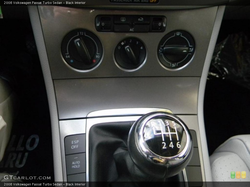 Black Interior Transmission for the 2008 Volkswagen Passat Turbo Sedan #38929126
