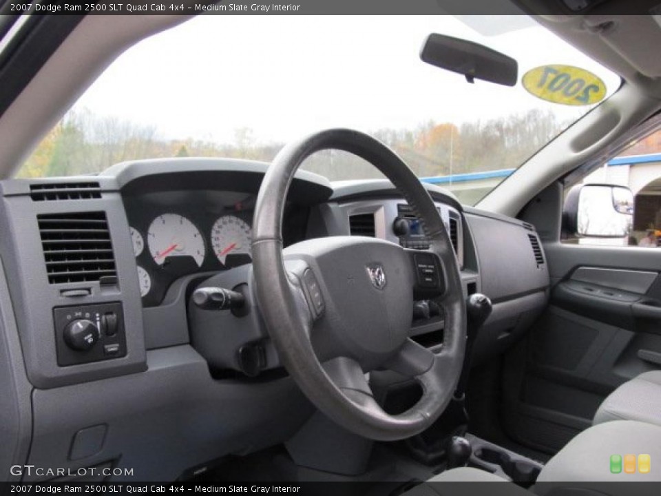 Medium Slate Gray Interior Dashboard for the 2007 Dodge Ram 2500 SLT Quad Cab 4x4 #38929542