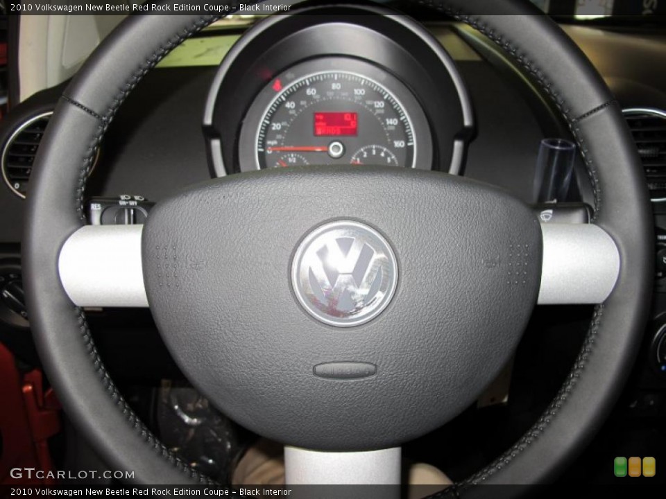 Black Interior Steering Wheel for the 2010 Volkswagen New Beetle Red Rock Edition Coupe #38930382