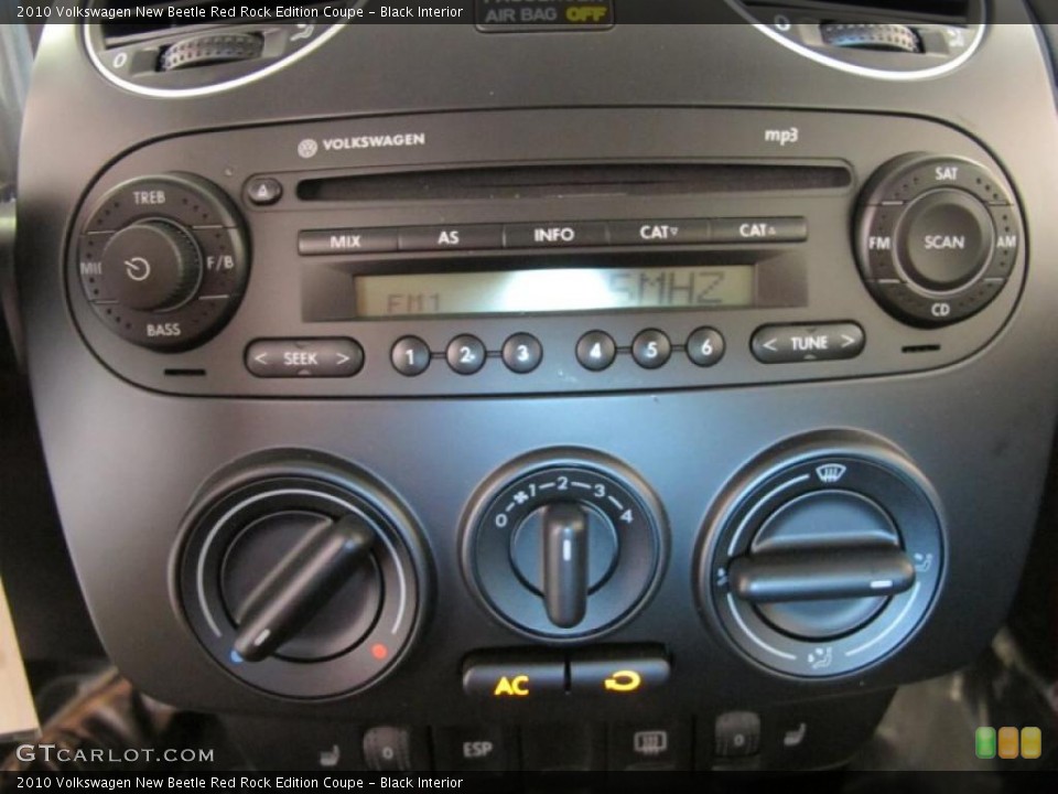 Black Interior Controls for the 2010 Volkswagen New Beetle Red Rock Edition Coupe #38930398