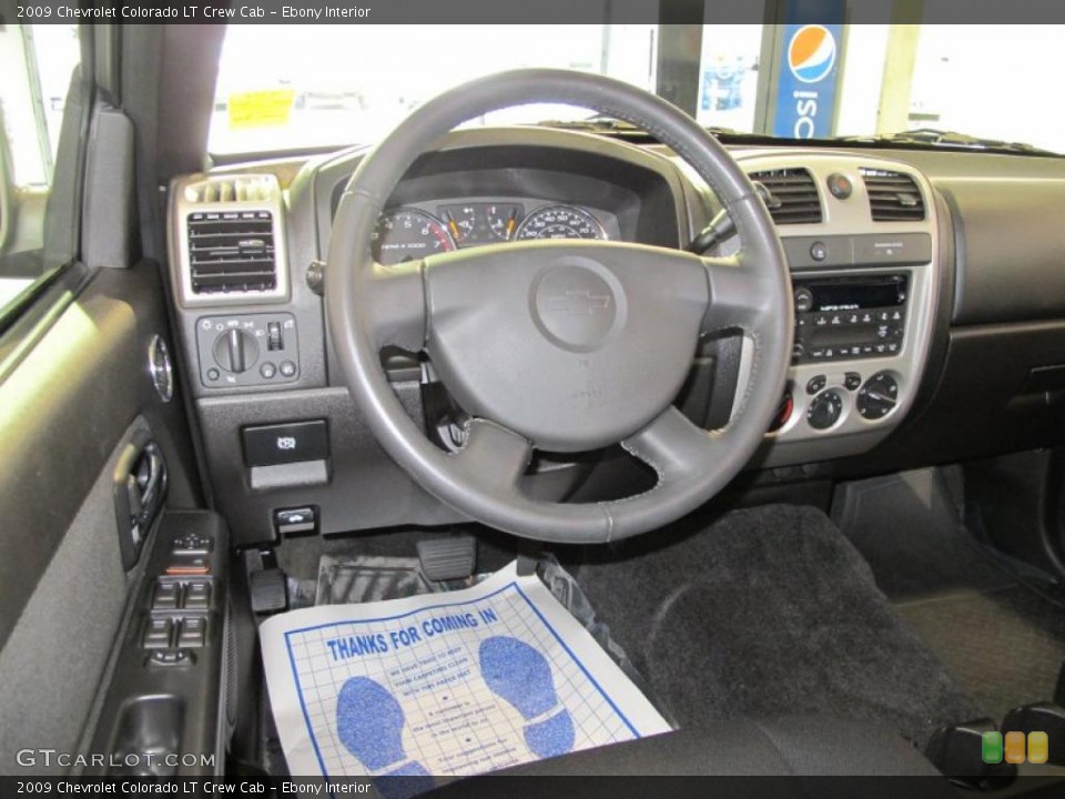 Ebony Interior Steering Wheel for the 2009 Chevrolet Colorado LT Crew Cab #38933434