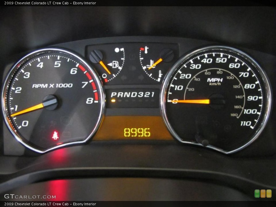 Ebony Interior Gauges for the 2009 Chevrolet Colorado LT Crew Cab #38933502
