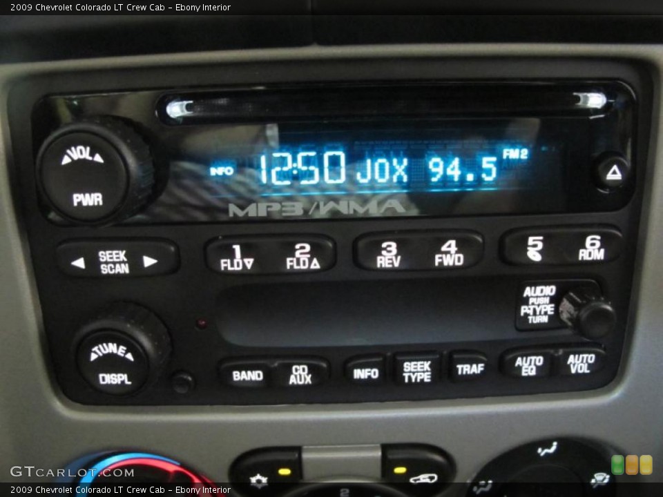 Ebony Interior Controls for the 2009 Chevrolet Colorado LT Crew Cab #38933518