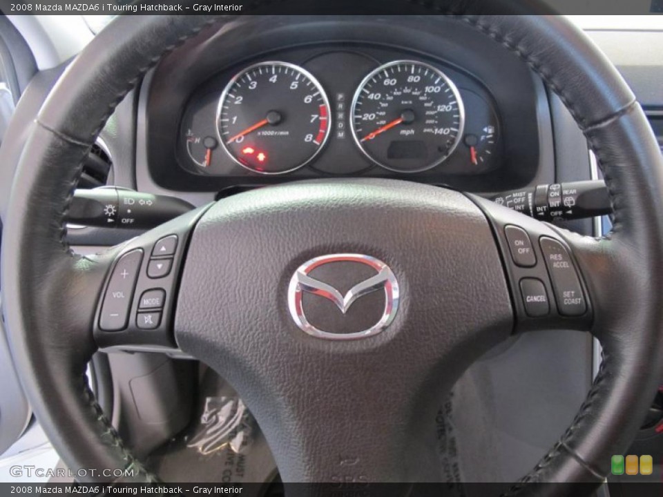Gray Interior Steering Wheel for the 2008 Mazda MAZDA6 i Touring Hatchback #38934330