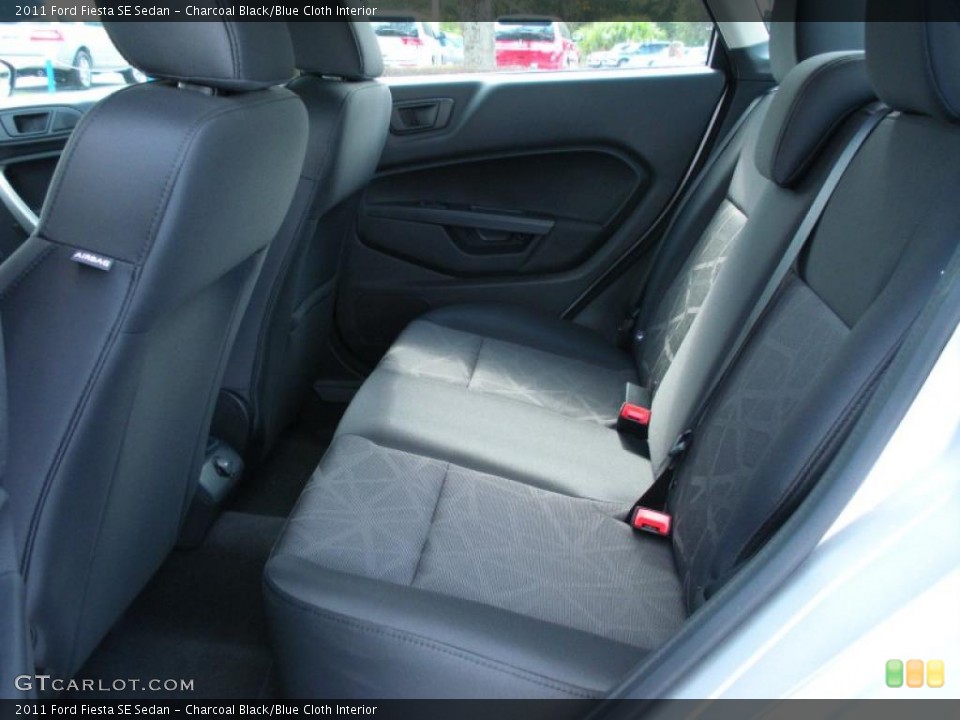 Charcoal Black/Blue Cloth Interior Photo for the 2011 Ford Fiesta SE Sedan #38935898