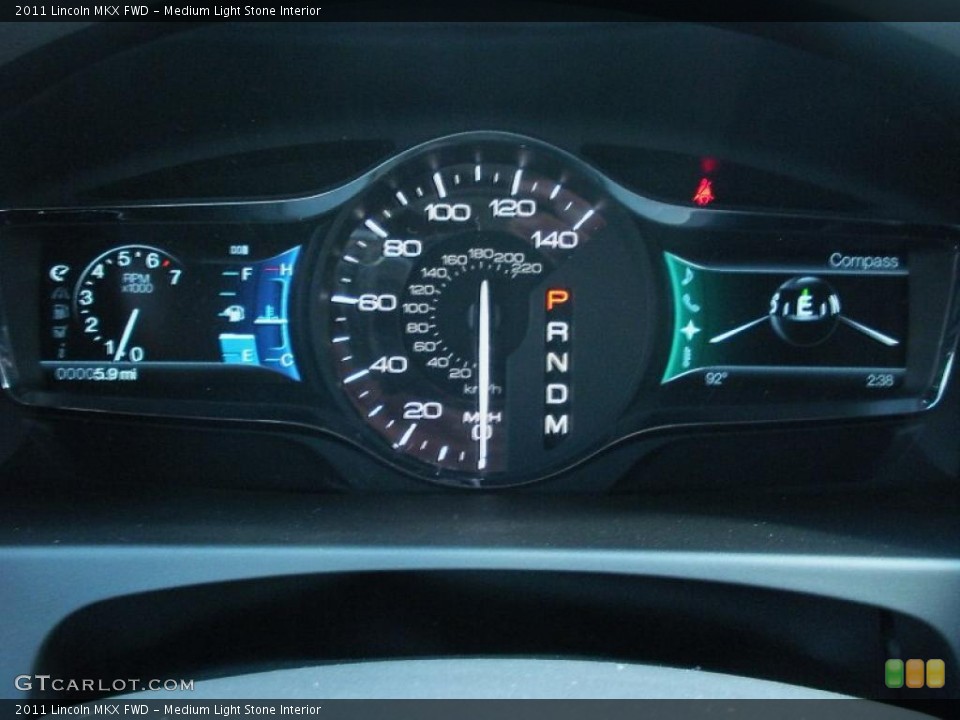 Medium Light Stone Interior Gauges for the 2011 Lincoln MKX FWD #38937142