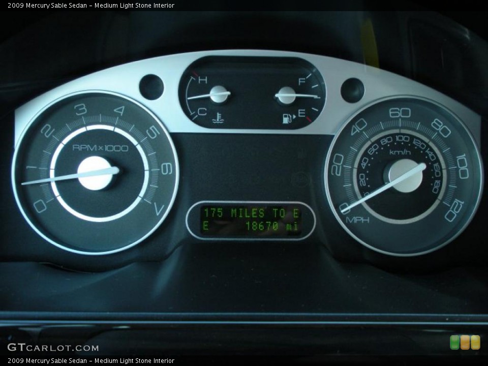 Medium Light Stone Interior Gauges for the 2009 Mercury Sable Sedan #38939174