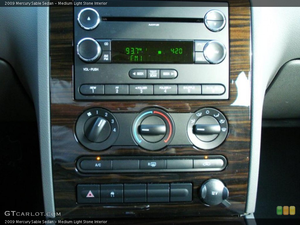 Medium Light Stone Interior Controls for the 2009 Mercury Sable Sedan #38939206
