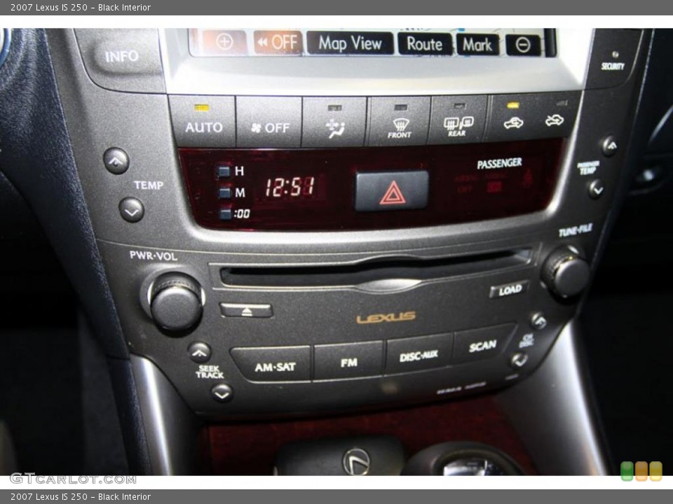 Black Interior Controls for the 2007 Lexus IS 250 #38939306