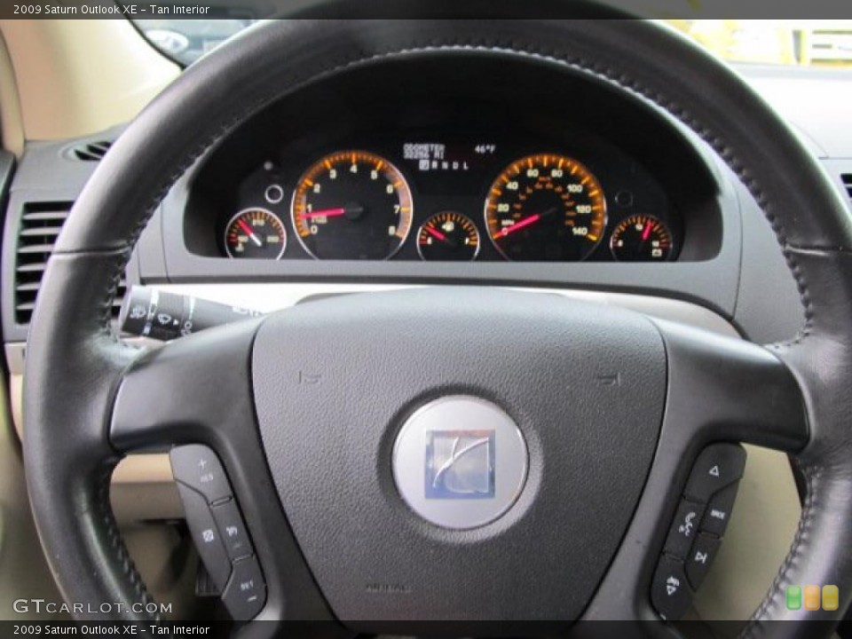 Tan Interior Steering Wheel for the 2009 Saturn Outlook XE #38939398