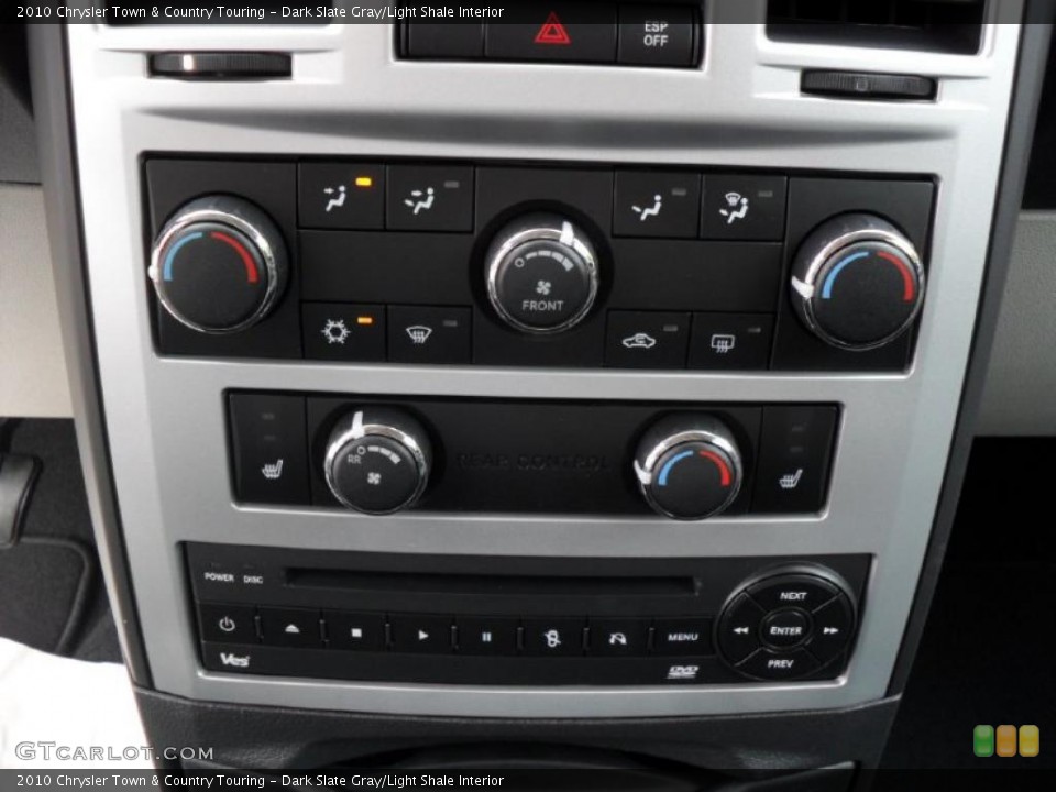 Dark Slate Gray/Light Shale Interior Controls for the 2010 Chrysler Town & Country Touring #38940330