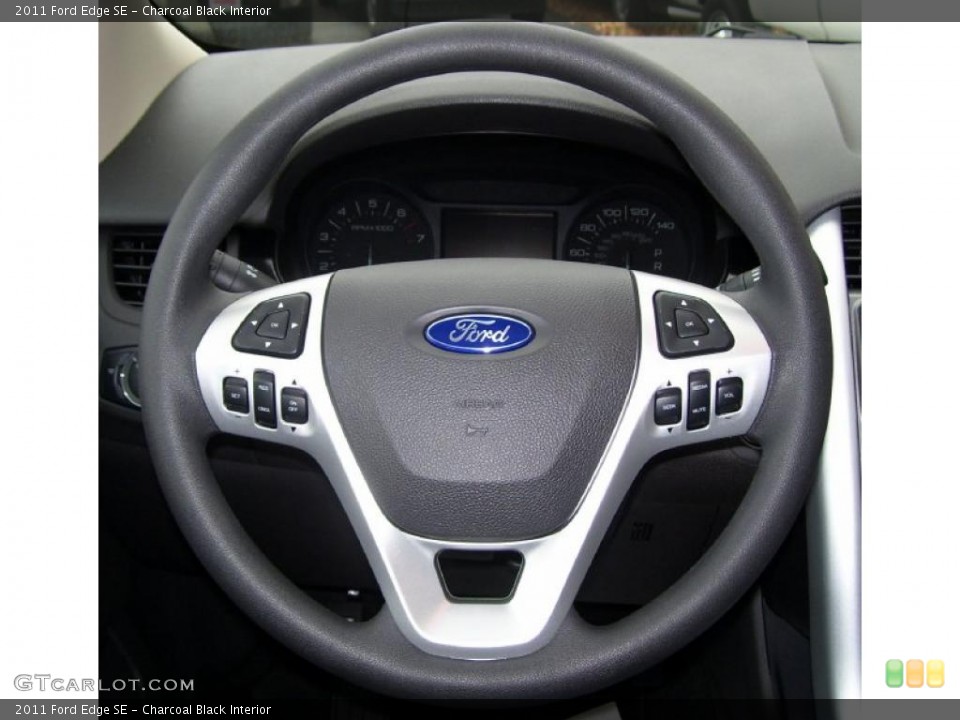 Charcoal Black Interior Steering Wheel for the 2011 Ford Edge SE #38940366