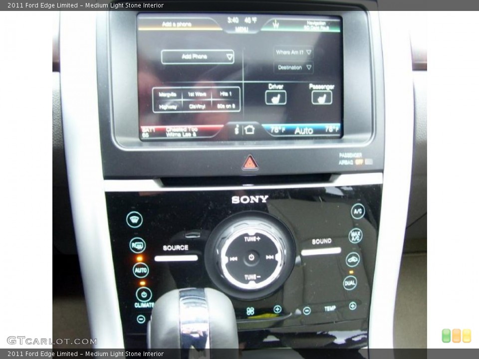 Medium Light Stone Interior Controls for the 2011 Ford Edge Limited #38940714