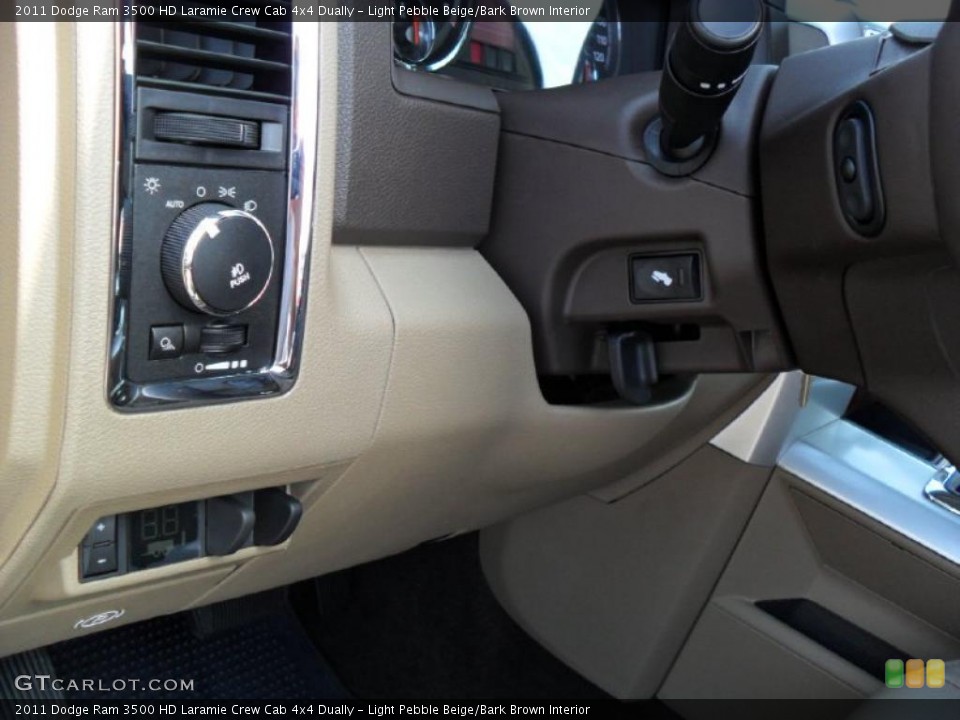 Light Pebble Beige/Bark Brown Interior Controls for the 2011 Dodge Ram 3500 HD Laramie Crew Cab 4x4 Dually #38941166