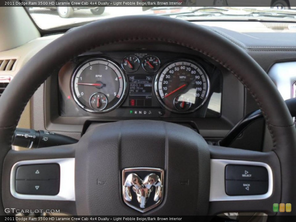 Light Pebble Beige/Bark Brown Interior Controls for the 2011 Dodge Ram 3500 HD Laramie Crew Cab 4x4 Dually #38941198