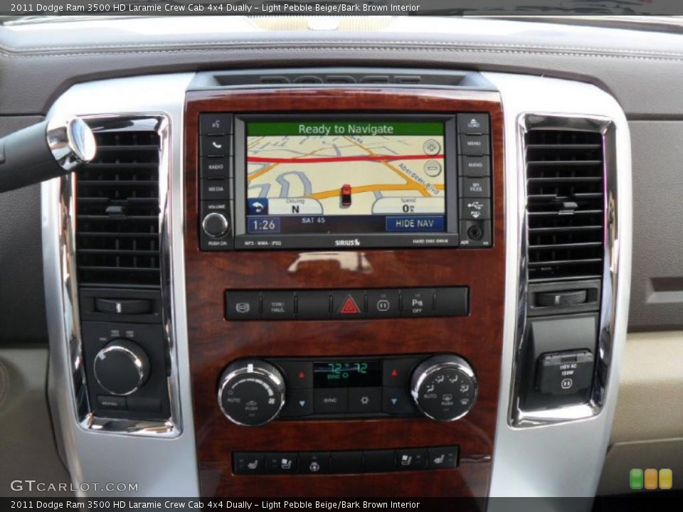 Light Pebble Beige/Bark Brown Interior Controls for the 2011 Dodge Ram 3500 HD Laramie Crew Cab 4x4 Dually #38941238