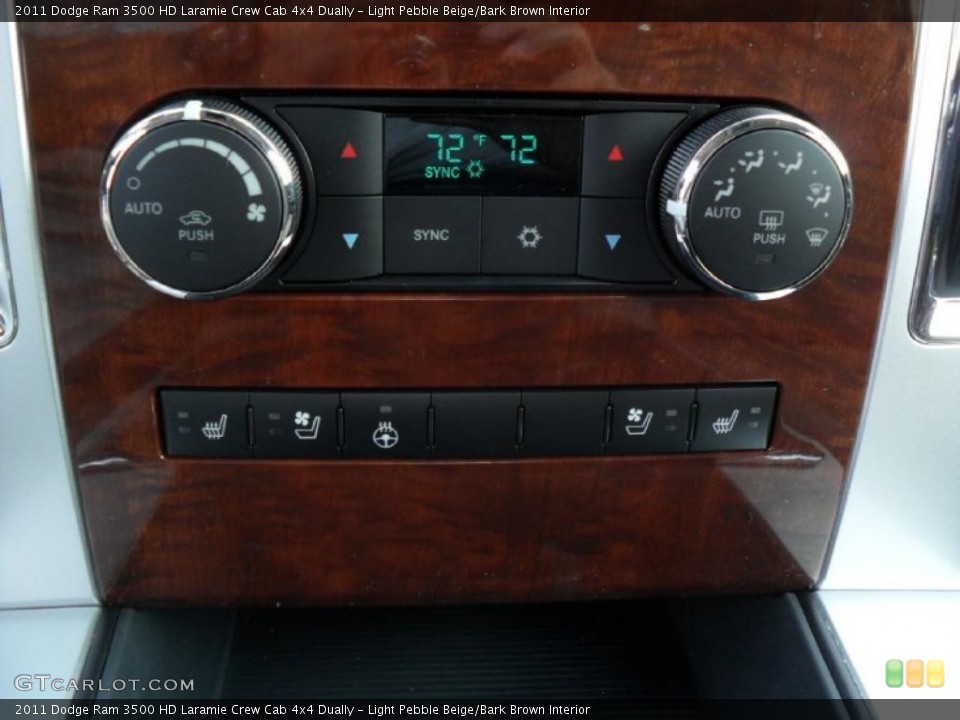Light Pebble Beige/Bark Brown Interior Controls for the 2011 Dodge Ram 3500 HD Laramie Crew Cab 4x4 Dually #38941254
