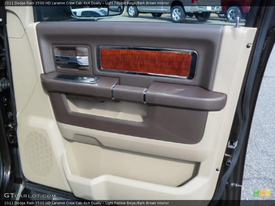 Light Pebble Beige/Bark Brown Interior Door Panel for the 2011 Dodge Ram 3500 HD Laramie Crew Cab 4x4 Dually #38941394