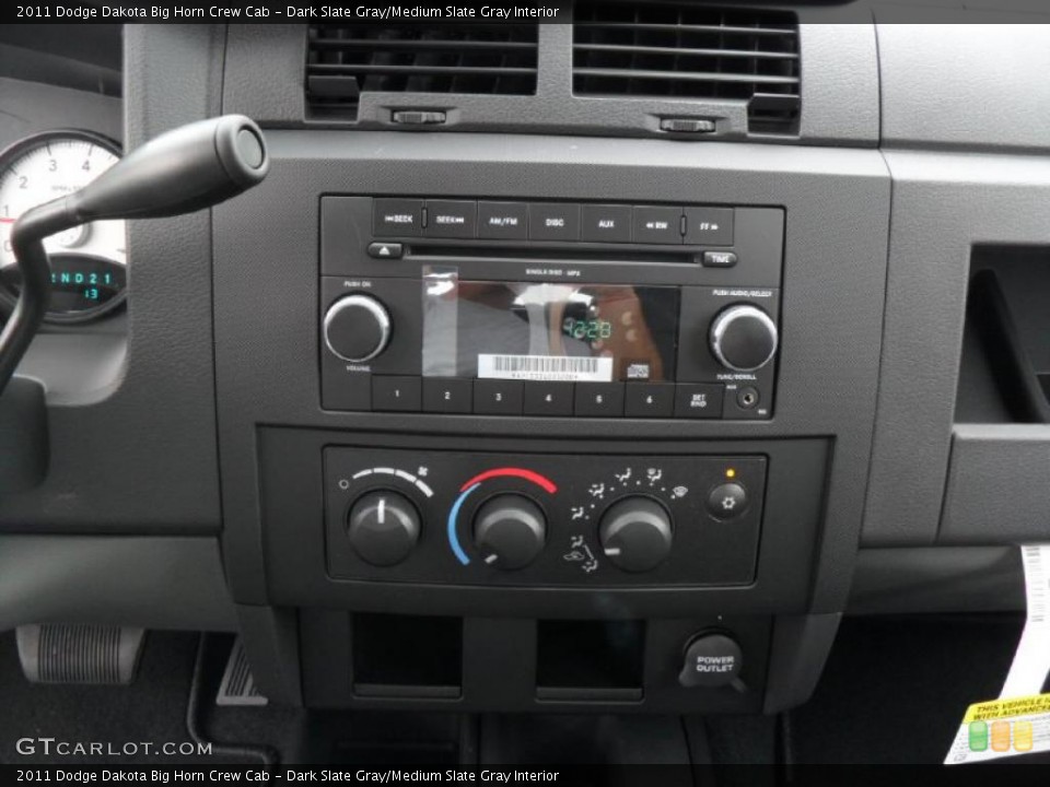 Dark Slate Gray/Medium Slate Gray Interior Controls for the 2011 Dodge Dakota Big Horn Crew Cab #38942838