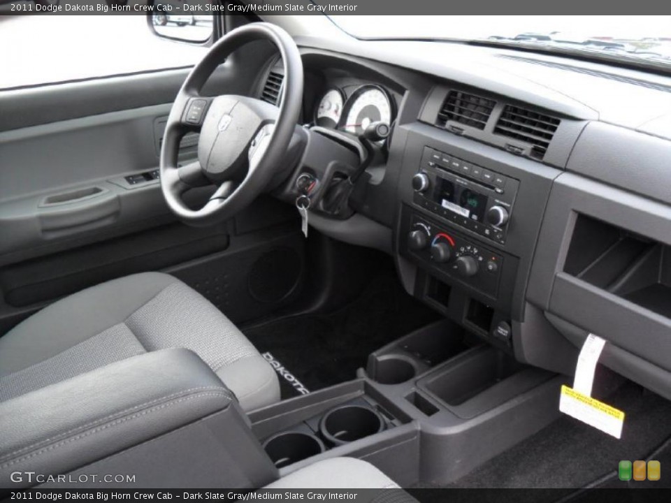 Dark Slate Gray/Medium Slate Gray Interior Dashboard for the 2011 Dodge Dakota Big Horn Crew Cab #38942946