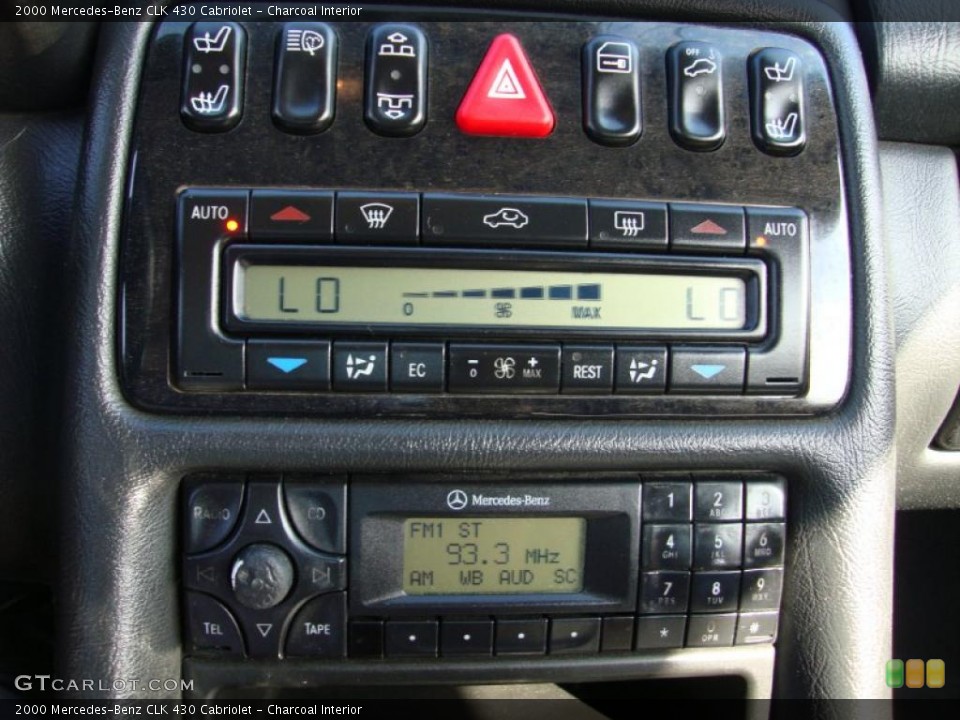 Charcoal Interior Controls for the 2000 Mercedes-Benz CLK 430 Cabriolet #38943446