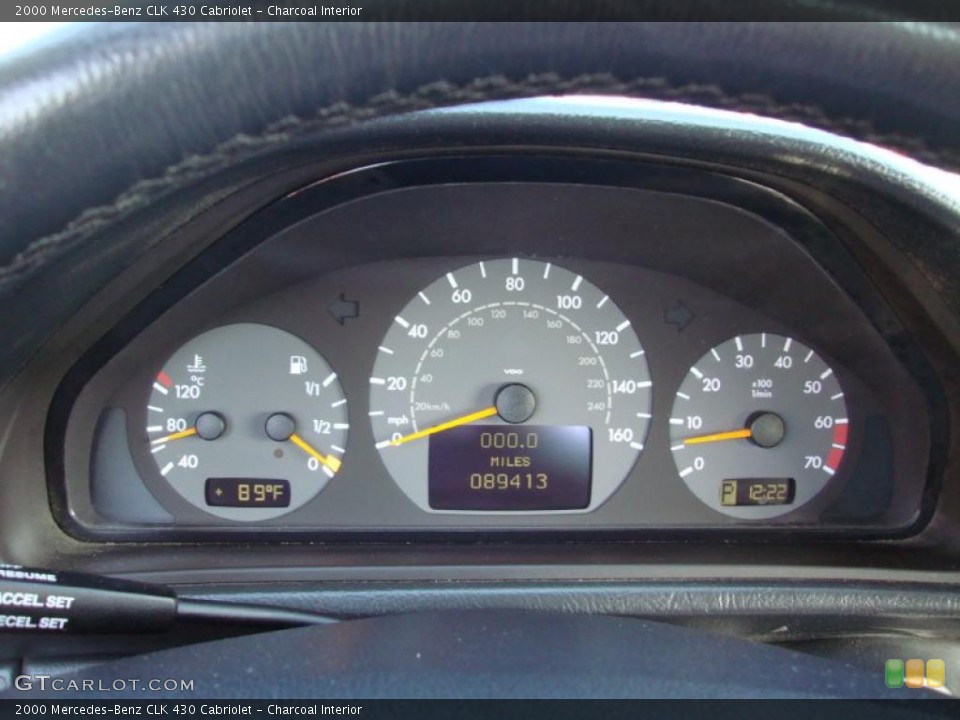 Charcoal Interior Gauges for the 2000 Mercedes-Benz CLK 430 Cabriolet #38943486