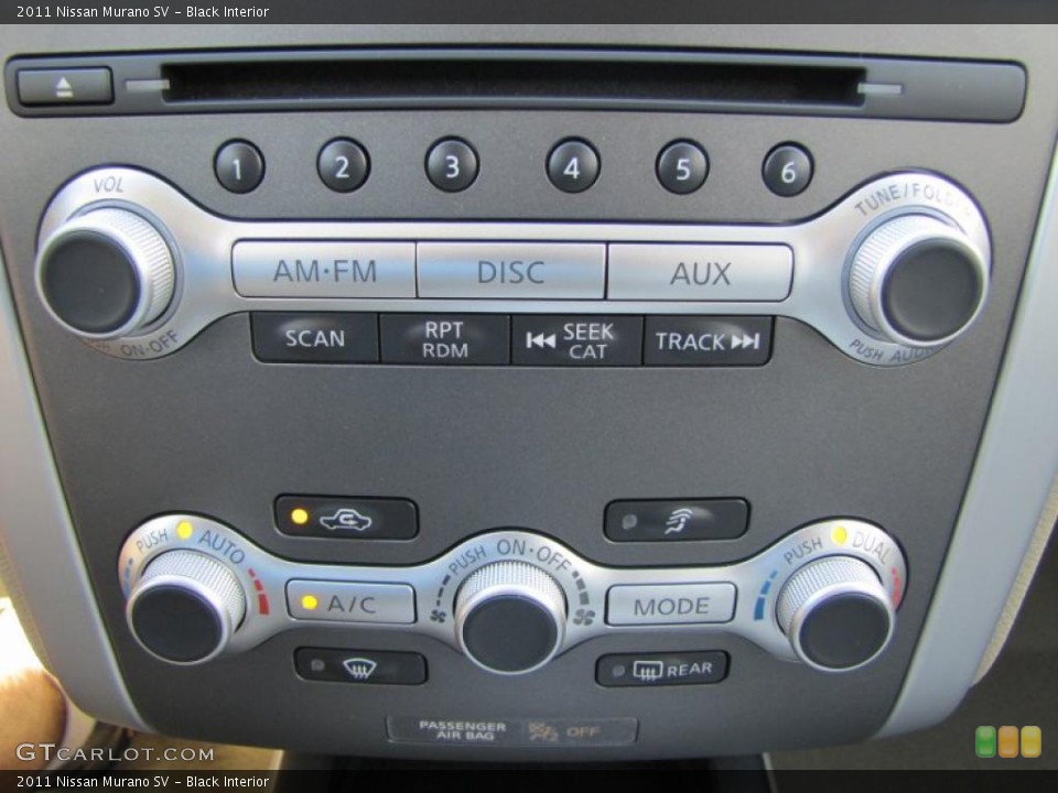 Black Interior Controls for the 2011 Nissan Murano SV #38943878