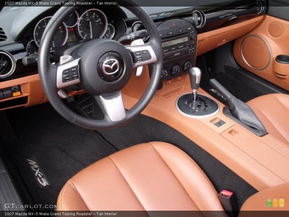 Tan Interior Prime Interior for the 2007 Mazda MX-5 Miata Grand Touring Roadster #38947690