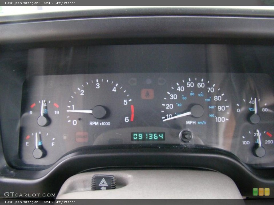 Gray Interior Gauges for the 1998 Jeep Wrangler SE 4x4 #38950334