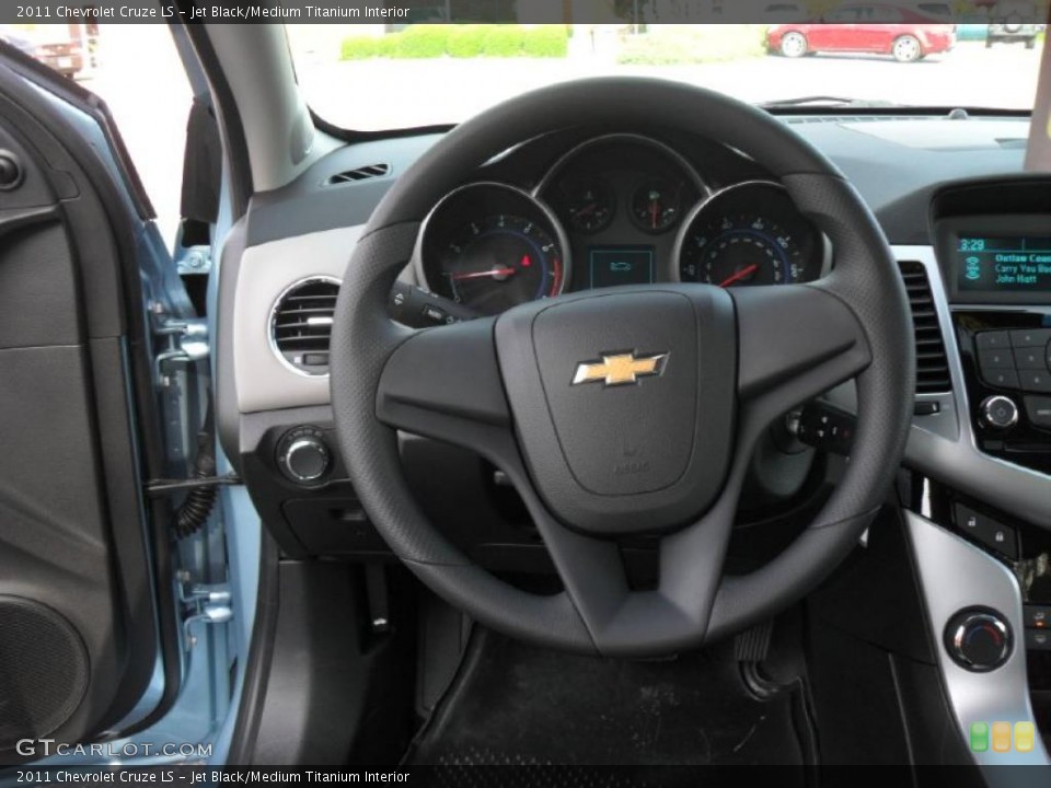 Jet Black/Medium Titanium Interior Steering Wheel for the 2011 Chevrolet Cruze LS #38950430
