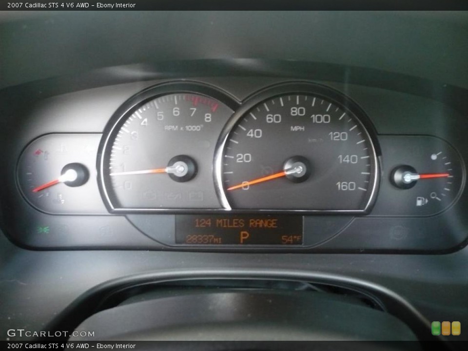 Ebony Interior Gauges for the 2007 Cadillac STS 4 V6 AWD #38950938