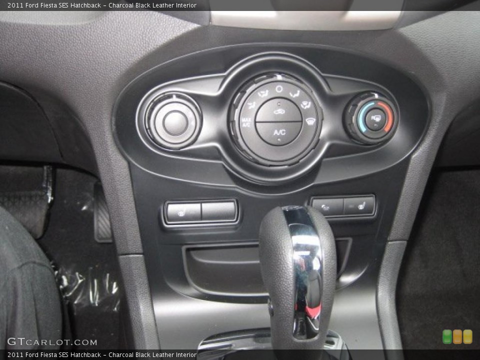 Charcoal Black Leather Interior Controls for the 2011 Ford Fiesta SES Hatchback #38953598