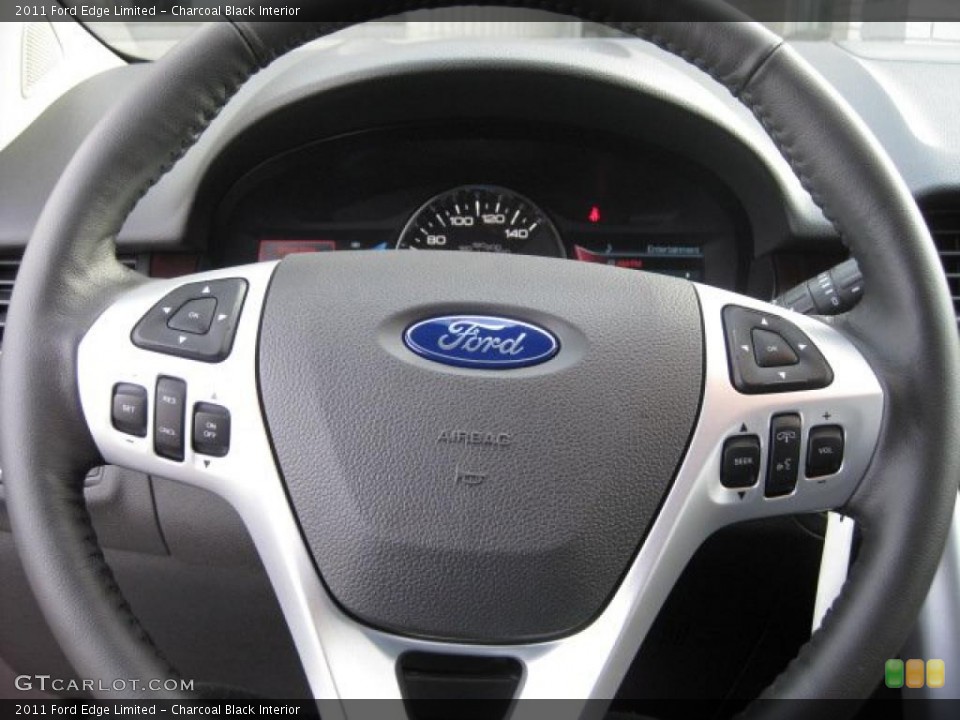 Charcoal Black Interior Steering Wheel for the 2011 Ford Edge Limited #38953798