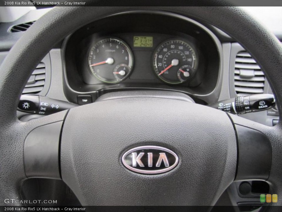Gray Interior Steering Wheel for the 2008 Kia Rio Rio5 LX Hatchback #38955298
