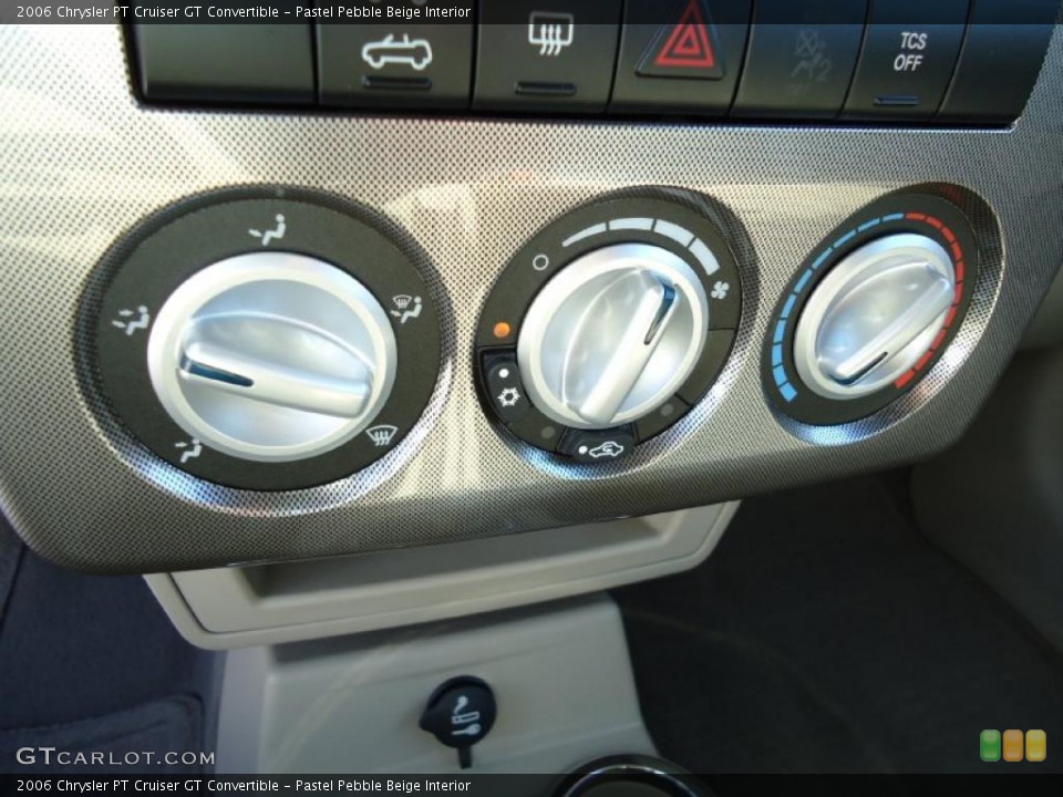Pastel Pebble Beige Interior Controls for the 2006 Chrysler PT Cruiser GT Convertible #38955686