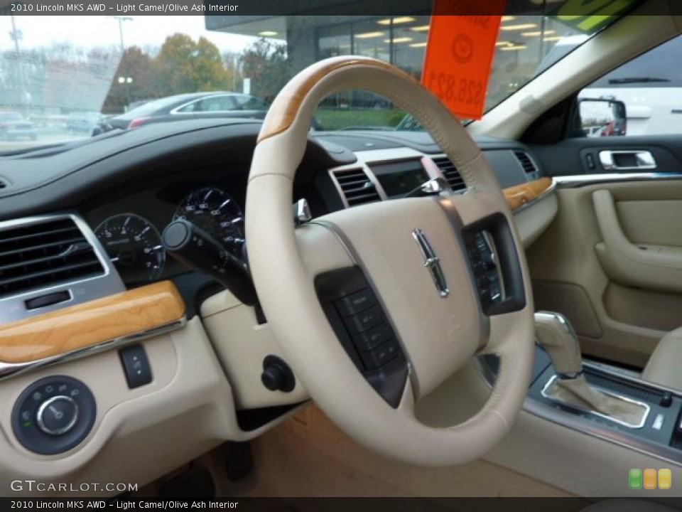 Light Camel/Olive Ash Interior Steering Wheel for the 2010 Lincoln MKS AWD #38956638
